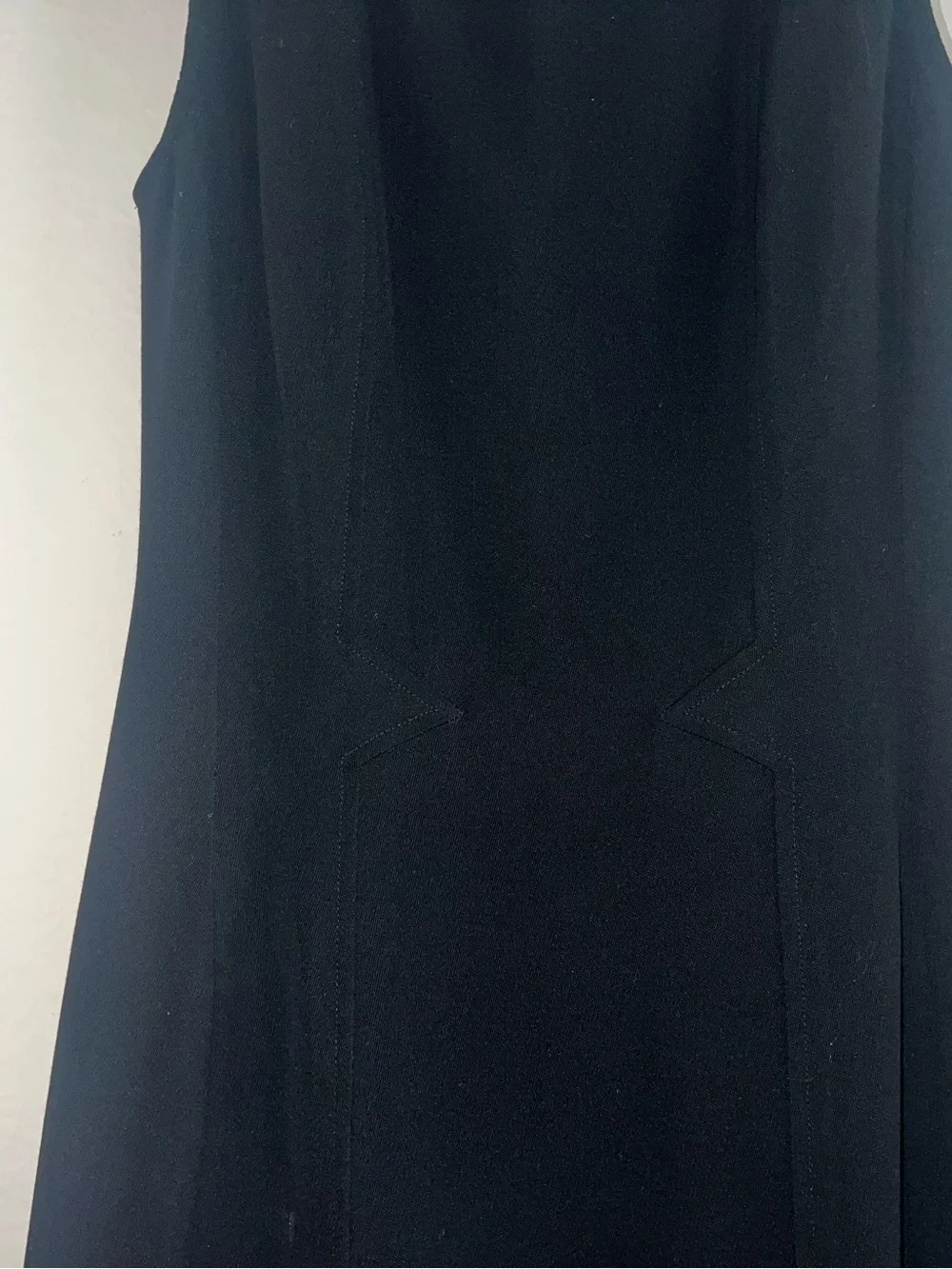 Vintage Chanel Boutique Fall 1996 Black Wool Sheath Dress, FR 34